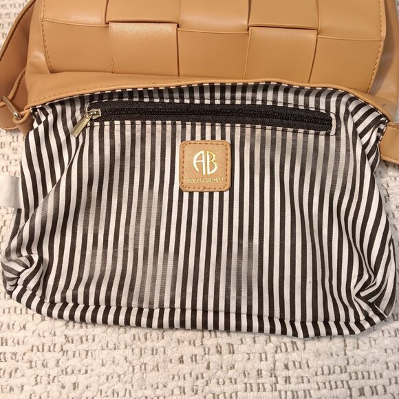 Alexis Bendel women's caramel color woven front flap shoulder purse - Picture 8 of 16